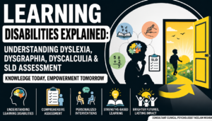 Learning Disabilities Explained: Understanding Dyslexia, Dysgraphia, Dyscalculia & SLD Assessment (Part 1)
